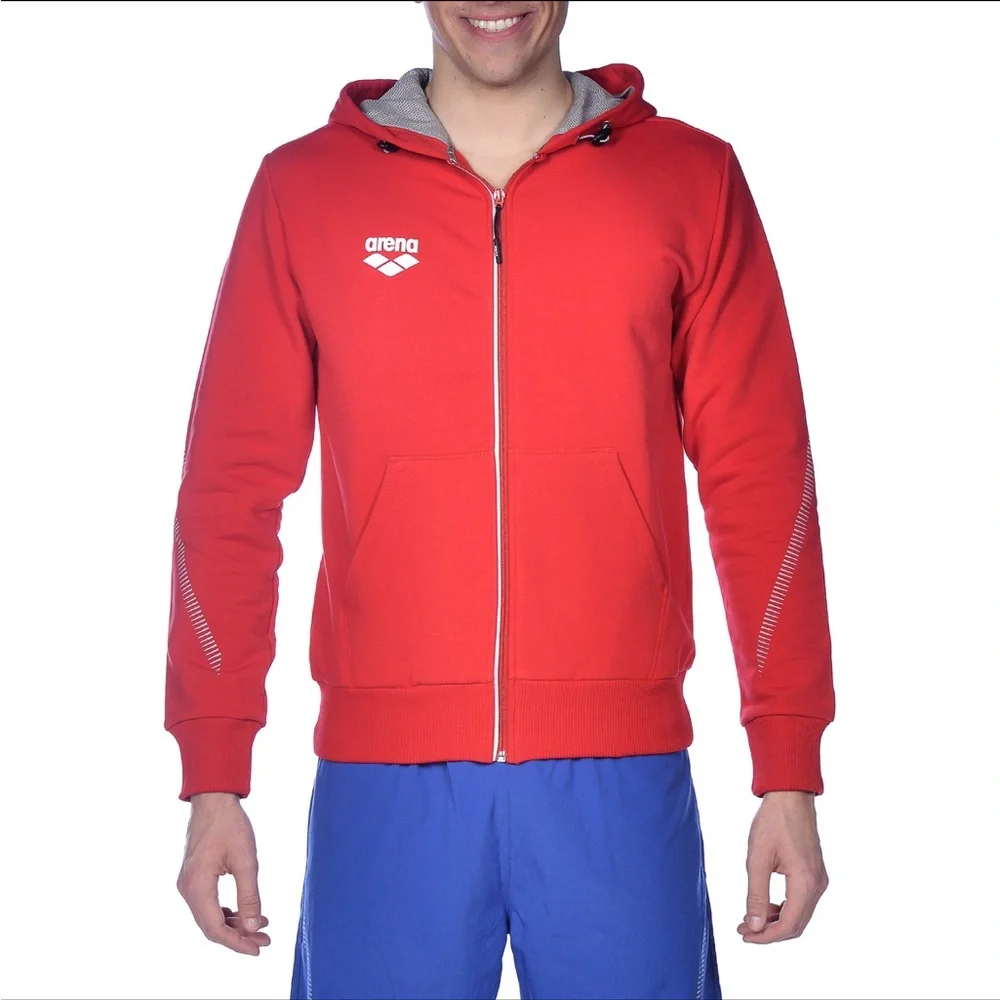 Arena Men's Red Team line Hooded Jacket